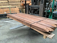 Azobé hardhouten tuinpaal gepunt 200x6,5x6,5 cm (11x) - afbeelding 8 van  15