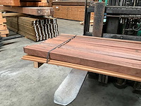 Azobé hardhouten tuinpaal gepunt 200x6,5x6,5 cm (11x) - afbeelding 11 van  15