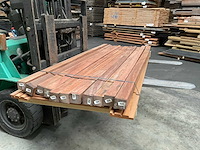 Azobé hardhouten tuinpaal gepunt 200x6,5x6,5 cm (11x) - afbeelding 14 van  15