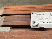 Azobé hardhouten tuinpaal gepunt 270x6,5x6,5 cm (20x) - afbeelding 2 van  10