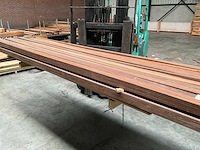 Azobé hardhouten tuinpaal gepunt 270x6,5x6,5 cm (20x) - afbeelding 3 van  10