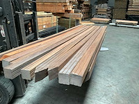 Azobé hardhouten tuinpaal gepunt 270x6,5x6,5 cm (20x) - afbeelding 6 van  10