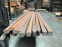 Azobé hardhouten tuinpaal gepunt 270x6,5x6,5 cm (20x) - afbeelding 7 van  10