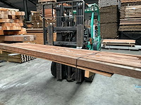 Azobé hardhouten tuinpaal gepunt 270x7x7 cm (9x) - afbeelding 6 van  13