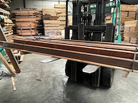 Azobé hardhouten tuinpaal gepunt 270x9x9 cm (12x) - afbeelding 6 van  11