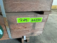 Azobé hardhouten tuinpaal gepunt 275x7x7 cm (92x) - afbeelding 5 van  5