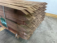 Azobé hardhouten tuinpaal gepunt 300x7x7 cm (160x) - afbeelding 3 van  4