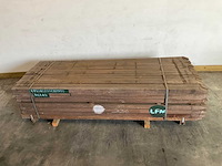 Azobé hardhouten tuinpaal gepunt 300x7x7 cm (98x) - afbeelding 1 van  5