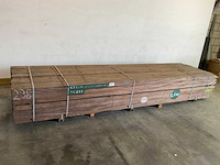 Azobé hardhouten tuinpaal gepunt 400x7x7 cm (120x) - afbeelding 2 van  5