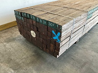 Azobé hardhouten tuinpaal gepunt 400x7x7 cm (120x) - afbeelding 3 van  5