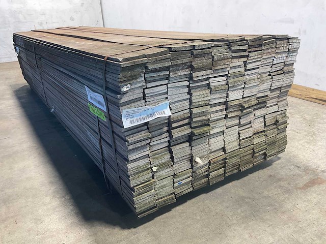 Azobé hardhouten waterkering plank 300x10x1 cm (200x) - afbeelding 4 van  6