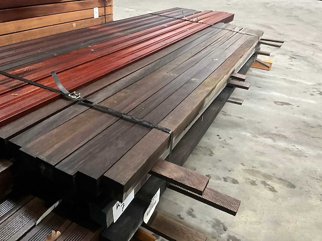 Azobé & niove hardhouten paal (56x) - afbeelding 5 van  7