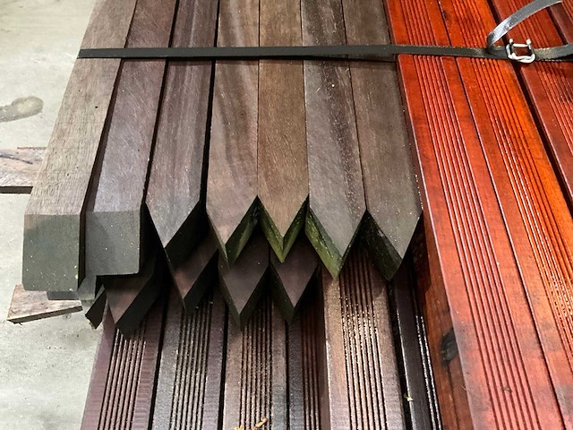 Azobé & niove hardhouten paal (56x) - afbeelding 7 van  7