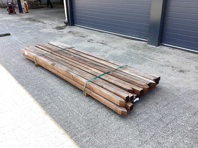Azobè paal hardhout 70x70x3000mm (25x) - afbeelding 3 van  5