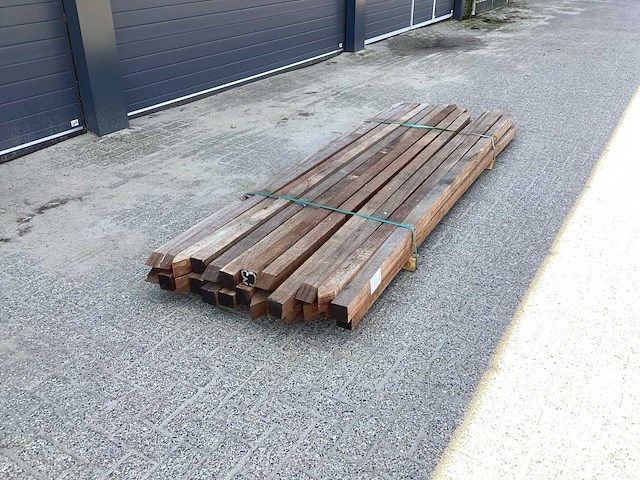 Azobè paal hardhout 70x70x3000mm (25x) - afbeelding 4 van  5