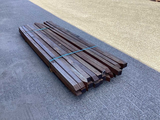 Azobè paal hardhout 70x70x3000mm (25x) - afbeelding 5 van  5