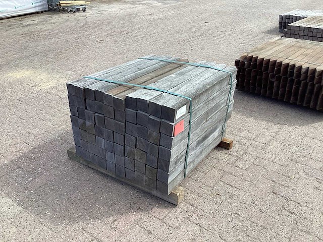 Azobè paal hardhout 80x80x1000mm (70x) - afbeelding 3 van  4