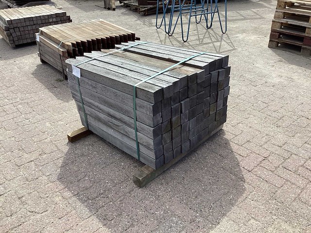 Azobè paal hardhout 80x80x1000mm (70x) - afbeelding 4 van  4