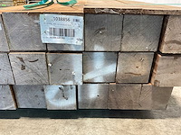 Azobé paal met diamantkop 300x14x14 cm (9x) - afbeelding 4 van  8
