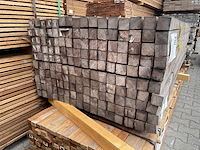 Azobe palen fijnbezaagd gepunt 2750x60x60mm (100x) - afbeelding 3 van  3