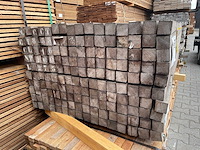 Azobe palen fijnbezaagd gepunt 2750x60x60mm (60x) - afbeelding 3 van  3