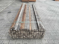 Azobe palen fijnbezaagd gepunt 2750x60x60mm (96x) - afbeelding 1 van  4