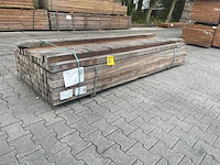 Azobe palen fijnbezaagd gepunt 2750x60x60mm (96x) - afbeelding 2 van  4