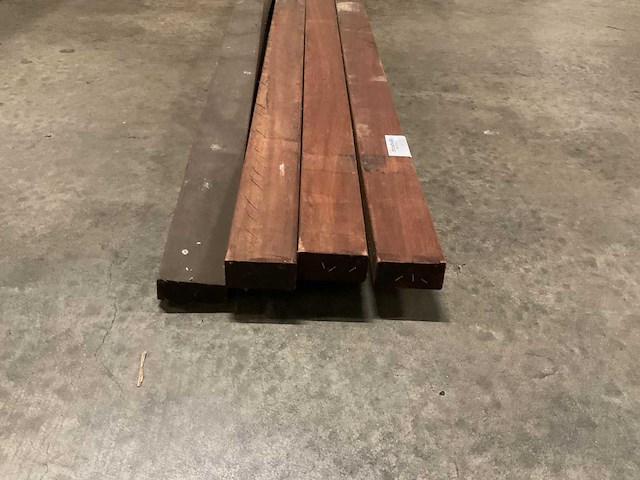 Azobe regels 40x85 mm geschaafd (4x) - afbeelding 2 van  5