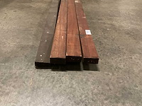 Azobe regels 40x85 mm geschaafd (4x) - afbeelding 2 van  5