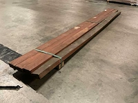 Azobe regels 40x85 mm geschaafd (4x) - afbeelding 3 van  5