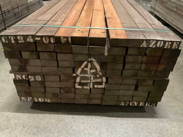 Azobe regels 50x100 mm (100x) - afbeelding 2 van  5