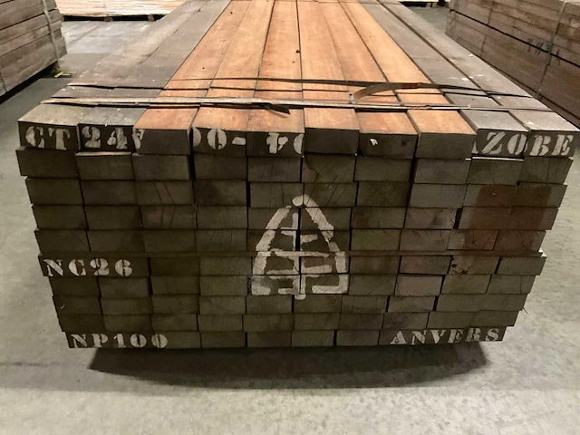 Azobe regels 50x100 mm (100x) - afbeelding 2 van  5