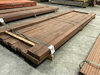 Azobé regels geschaafd 45x90 mm (15x) - afbeelding 1 van  6