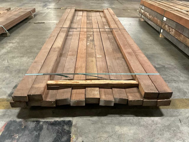 Azobé regels geschaafd 45x90 mm (15x) - afbeelding 2 van  6