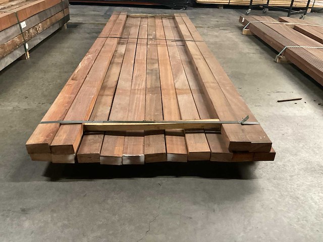 Azobé regels geschaafd 45x90 mm (15x) - afbeelding 4 van  6