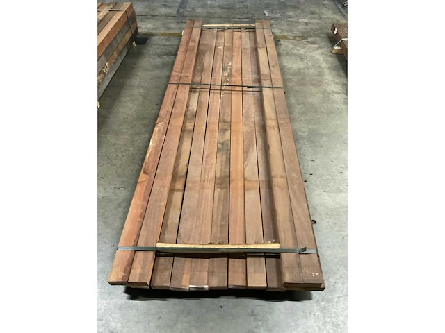 Azobé regels geschaafd 45x90 mm (15x) - afbeelding 5 van  6