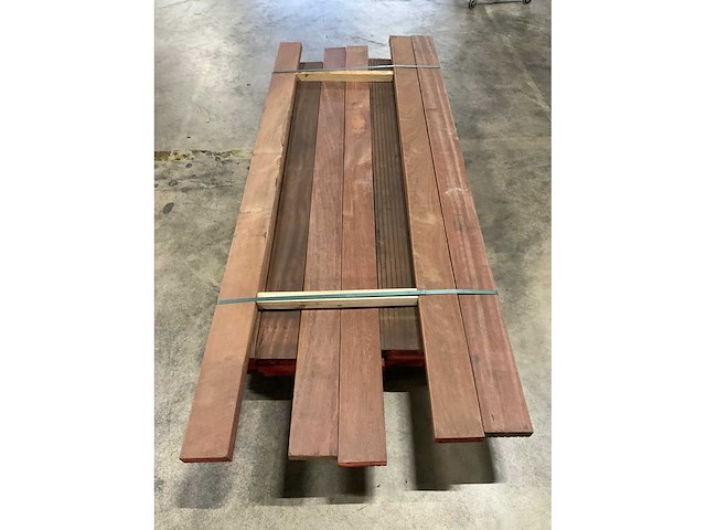 Azobe vlonderdelen 45x140 mm (24x) - afbeelding 2 van  2