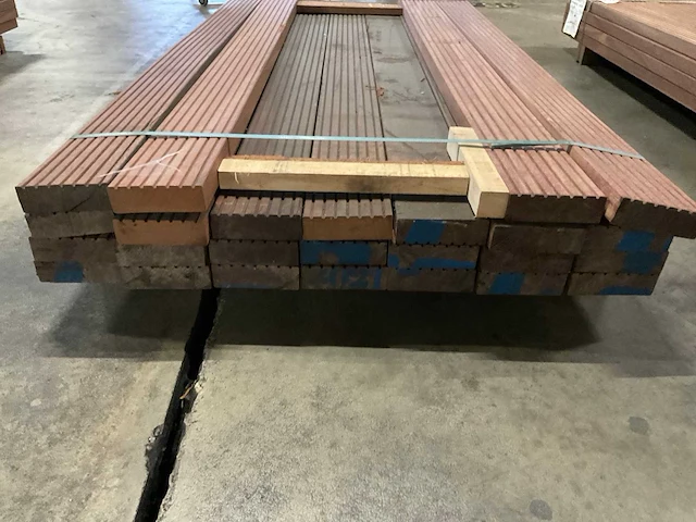 Azobe vlonderdelen 45x140 mm (25x) - afbeelding 4 van  6