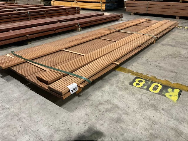 Azobé vlonderdelen antislip 21x145 mm (11x) - afbeelding 1 van  6