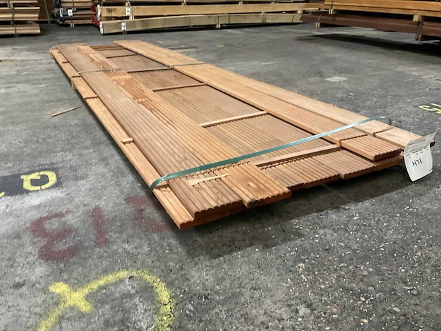 Azobé vlonderdelen antislip 21x145 mm (11x) - afbeelding 2 van  6