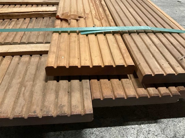 Azobé vlonderdelen antislip 21x145 mm (11x) - afbeelding 6 van  6