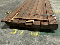 Azobe vlonderplanken 35x140 mm (22x) - afbeelding 2 van  4