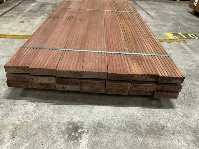 Azobe vlonderplanken 45x140 mm (21x) - afbeelding 2 van  3