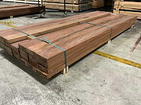 Azobe vlonderplanken 45x140 mm (27x) - afbeelding 2 van  4