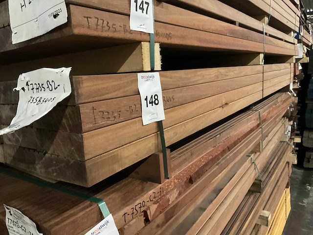 Azobe vlonderplanken 45x140 mm (28x) - afbeelding 5 van  5