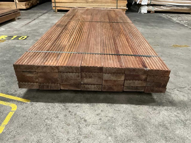 Azobe vlonderplanken 45x140 mm (28x) - afbeelding 2 van  4