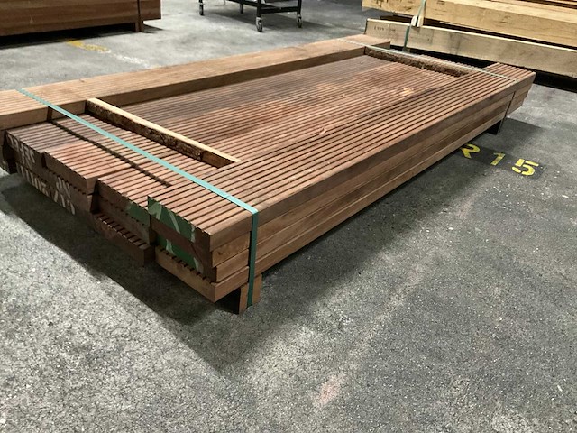 Azobe vlonderplanken 45x190 mm (17x) - afbeelding 2 van  4