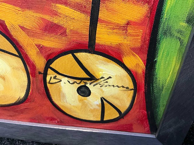 B williams schilderij olieverf op canvas (2x) - afbeelding 5 van  9