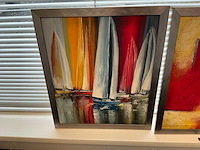 B williams schilderij olieverf op canvas (3x) - afbeelding 2 van  9