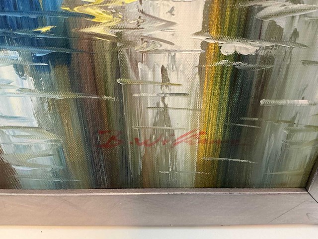 B williams schilderij olieverf op canvas (3x) - afbeelding 3 van  9